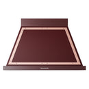 ILVE Nostalgie II 40-Inch 600 CFM Wall Mounted Range Hood in Burgundy with Copper Trim (UANB40BUP)