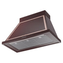 ILVE Nostalgie II 40-Inch 600 CFM Wall Mounted Range Hood in Burgundy with Copper Trim (UANB40BUP)