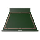 ILVE Nostalgie II 40-Inch 600 CFM Wall Mounted Range Hood in Emerald Green with Bronze Trim (UANB40EGB)