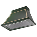 ILVE Nostalgie II 40-Inch 600 CFM Wall Mounted Range Hood in Emerald Green with Brass Trim (UANB40EGG)