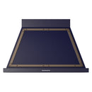 ILVE Nostalgie II 40-Inch 600 CFM Wall Mounted Range Hood in Midnight Blue with Bronze Trim (UANB40MBB)