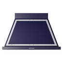 ILVE Nostalgie II 40-Inch 600 CFM Wall Mounted Range Hood in Midnight Blue with Chrome Trim (UANB40MBC)