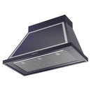 ILVE Nostalgie II 40-Inch 600 CFM Wall Mounted Range Hood in Midnight Blue with Chrome Trim (UANB40MBC)