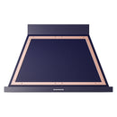 ILVE Nostalgie II 40-Inch 600 CFM Wall Mounted Range Hood in Midnight Blue with Copper Trim (UANB40MBP)