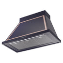 ILVE Nostalgie II 40-Inch 600 CFM Wall Mounted Range Hood in Midnight Blue with Copper Trim (UANB40MBP)