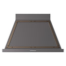 ILVE Nostalgie II 40-Inch 600 CFM Wall Mounted Range Hood in Matte Graphite with Bronze Trim (UANB40MGB)