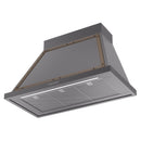 ILVE Nostalgie II 40-Inch 600 CFM Wall Mounted Range Hood in Matte Graphite with Bronze Trim (UANB40MGB)