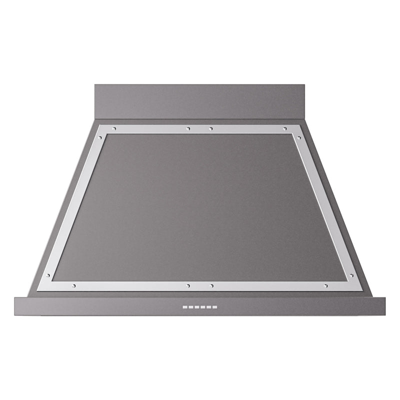 ILVE Nostalgie II 40-Inch 600 CFM Wall Mounted Range Hood in Matte Graphite with Chrome Trim (UANB40MGC)