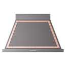 ILVE Nostalgie II 40-Inch 600 CFM Wall Mounted Range Hood in Matte Graphite with Copper Trim (UANB40MGP)