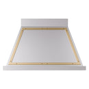 ILVE Nostalgie II 40-Inch 600 CFM Wall Mounted Range Hood in Stainless Steel with Brass Trim (UANB40SSG)