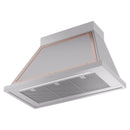ILVE Nostalgie II 40-Inch 600 CFM Wall Mounted Range Hood in Stainless Steel with Copper Trim (UANB40SSP)