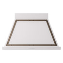 ILVE Nostalgie II 40-Inch 600 CFM Wall Mounted Range Hood in White with Bronze Trim (UANB40WHB)
