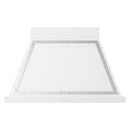 ILVE Nostalgie II 40-Inch 600 CFM Wall Mounted Range Hood in White with Chrome Trim (UANB40WHC)