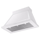 ILVE Nostalgie II 40-Inch 600 CFM Wall Mounted Range Hood in White with Chrome Trim (UANB40WHC)