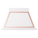 ILVE Nostalgie II 40-Inch 600 CFM Wall Mounted Range Hood in White with Copper Trim (UANB40WHP)
