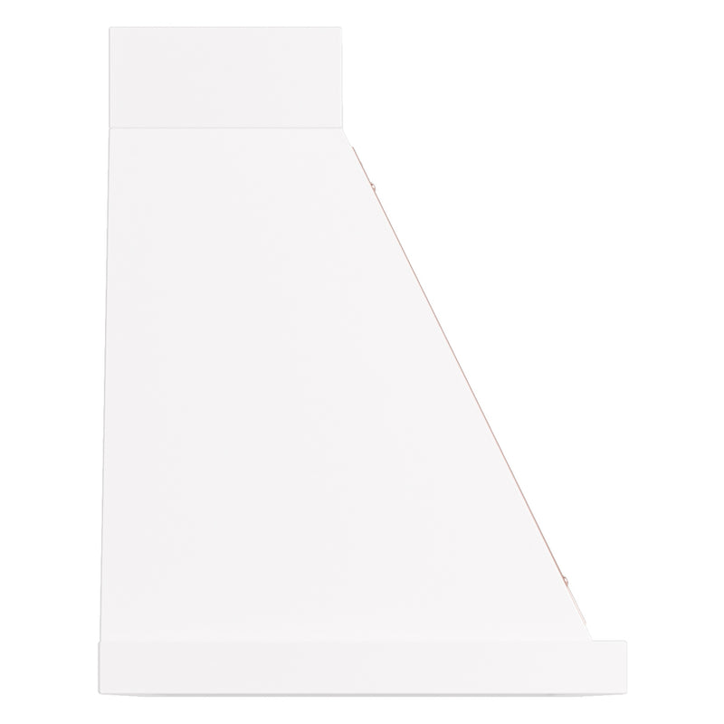 ILVE Nostalgie II 40-Inch 600 CFM Wall Mounted Range Hood in White with Copper Trim (UANB40WHP)