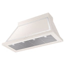 ILVE Nostalgie II 48-Inch 850 CFM Wall Mounted Range Hood in Antique White with Chrome Trim (UANB48AWC)