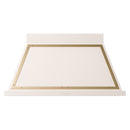 ILVE Nostalgie II 48-Inch 850 CFM Wall Mounted Range Hood in Antique White with Brass Trim (UANB48AWG)
