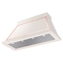 ILVE Nostalgie II 48-Inch 850 CFM Wall Mounted Range Hood in Antique White with Copper Trim (UANB48AWP)