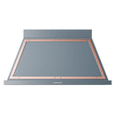 ILVE Nostalgie II 48-Inch 600 CFM Wall Mounted Range Hood in Blue Grey with Copper Trim (UANB48BGP)