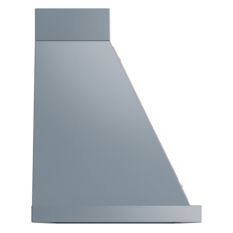 ILVE Nostalgie II 48-Inch 600 CFM Wall Mounted Range Hood in Blue Grey with Copper Trim (UANB48BGP)