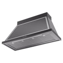 ILVE Nostalgie II 48-Inch 850 CFM Wall Mounted Range Hood in Glossy Black with Chrome Trim (UANB48BKC)