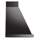 ILVE Nostalgie II 48-Inch 850 CFM Wall Mounted Range Hood in Glossy Black with Brass Trim (UANB48BKG)
