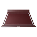 ILVE Nostalgie II 48-Inch 850 CFM Wall Mounted Range Hood in Burgundy with Chrome Trim (UANB48BUC)