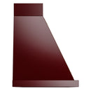 ILVE Nostalgie II 48-Inch 850 CFM Wall Mounted Range Hood in Burgundy with Brass Trim (UANB48BUG)