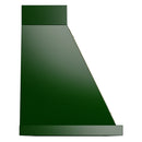 ILVE Nostalgie II 48-Inch 850 CFM Wall Mounted Range Hood in Emerald Green with Brass Trim (UANB48EGG)