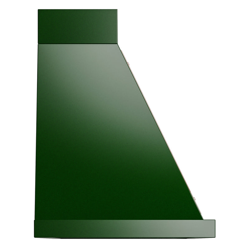 ILVE Nostalgie II 48-Inch 850 CFM Wall Mounted Range Hood in Emerald Green with Copper Trim (UANB48EGP)