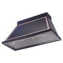 ILVE Nostalgie II 48-Inch 850 CFM Wall Mounted Range Hood in Midnight Blue with Copper Trim (UANB48MBP)