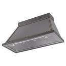 ILVE Nostalgie II 48-Inch 850 CFM Wall Mounted Range Hood in Matte Graphite with Bronze Trim (UANB48MGB)