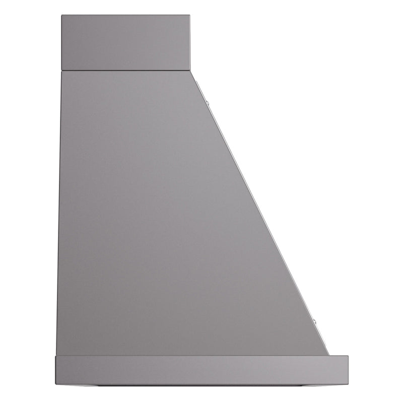 ILVE Nostalgie II 48-Inch 850 CFM Wall Mounted Range Hood in Matte Graphite with Chrome Trim (UANB48MGC)