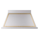 ILVE Nostalgie II 48-Inch 850 CFM Wall Mounted Range Hood in Stainless Steel with Brass Trim (UANB48SSG)