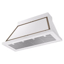ILVE Nostalgie II 48-Inch 850 CFM Wall Mounted Range Hood in White with Bronze Trim (UANB48WHB)
