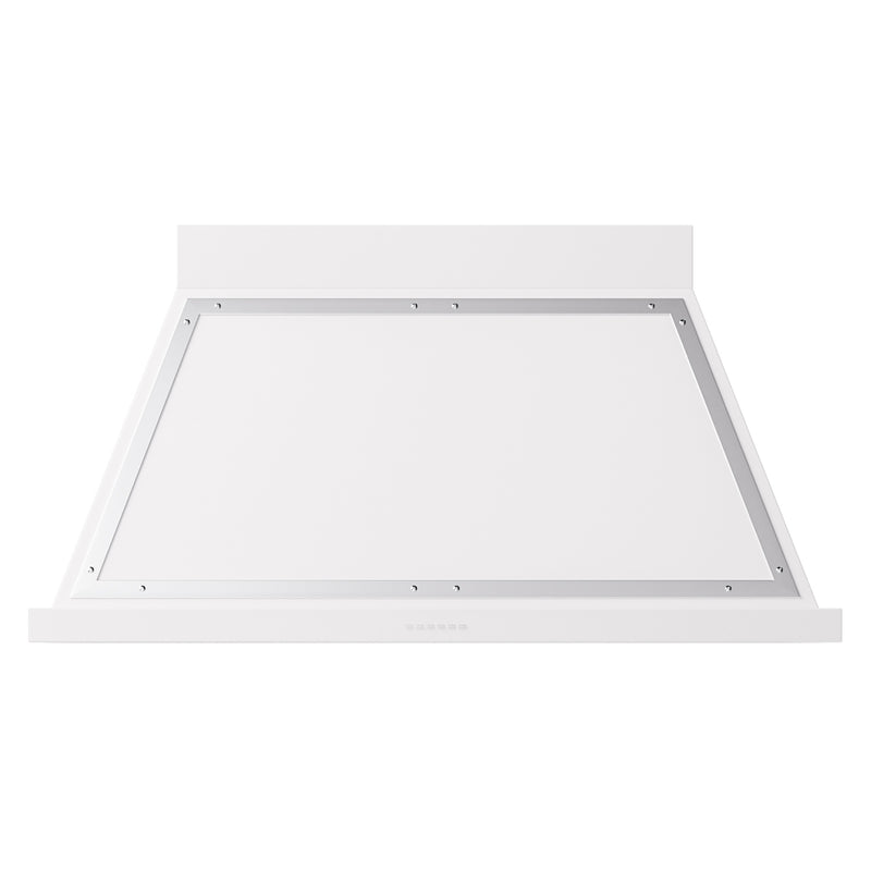 ILVE Nostalgie II 48-Inch 850 CFM Wall Mounted Range Hood in White with Chrome Trim (UANB48WHC)