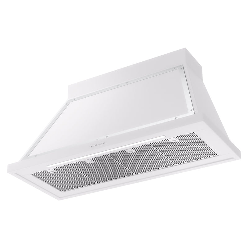 ILVE Nostalgie II 48-Inch 850 CFM Wall Mounted Range Hood in White with Chrome Trim (UANB48WHC)