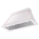 ILVE Nostalgie II 48-Inch 850 CFM Wall Mounted Range Hood in White with Copper Trim (UANB48WHP)