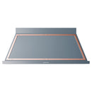ILVE Nostalgie II 60-Inch 850 CFM Wall Mounted Range Hood in Blue Grey with Copper Trim (UANB60BGP)