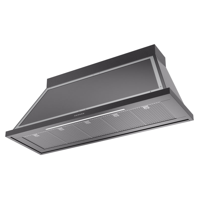 ILVE Nostalgie II 60-Inch 850 CFM Wall Mounted Range Hood in Glossy Black with Chrome Trim (UANB60BKC)