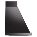 ILVE Nostalgie II 60-Inch 850 CFM Wall Mounted Range Hood in Glossy Black with Brass Trim (UANB60BKG)