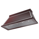 ILVE Nostalgie II 60-Inch 850 CFM Wall Mounted Range Hood in Burgundy with Chrome Trim (UANB60BUC)