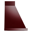 ILVE Nostalgie II 60-Inch 850 CFM Wall Mounted Range Hood in Burgundy with Chrome Trim (UANB60BUC)