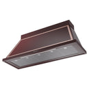 ILVE Nostalgie II 60-Inch 850 CFM Wall Mounted Range Hood in Burgundy with Copper Trim (UANB60BUP)