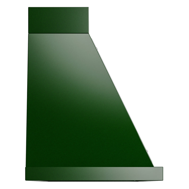 ILVE Nostalgie II 60-Inch 850 CFM Wall Mounted Range Hood in Emerald Green with Chrome Trim (UANB60EGC)