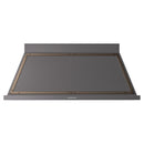 ILVE Nostalgie II 60-Inch 850 CFM Wall Mounted Range Hood in Matte Graphite with Bronze Trim (UANB60MGB)