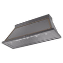 ILVE Nostalgie II 60-Inch 850 CFM Wall Mounted Range Hood in Matte Graphite with Bronze Trim (UANB60MGB)