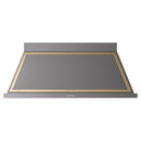 ILVE Nostalgie II 60-Inch 850 CFM Wall Mounted Range Hood in Matte Graphite\ with Brass Trim (UANB60MGG)