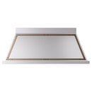 ILVE Nostalgie II 60-Inch 850 CFM Wall Mounted Range Hood in Stainless Steel with Bronze Trim (UANB60SSB)